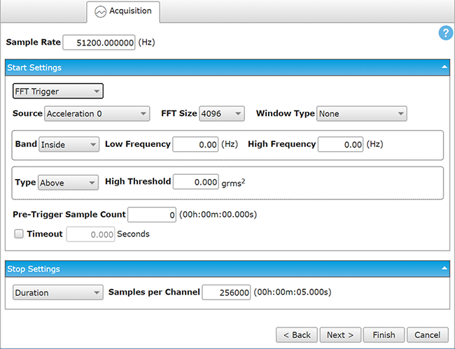 Job Editor Acquisition tab