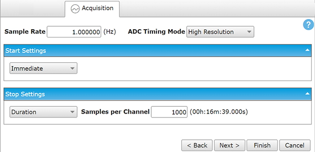 Job Editor Acquisition tab