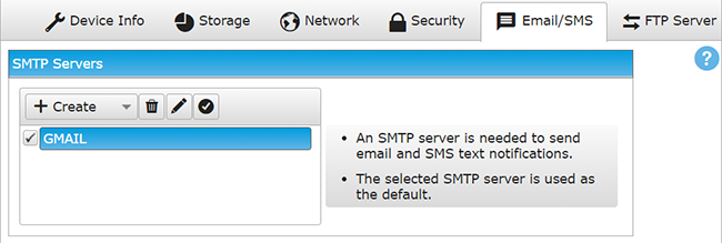 Email/SMS tab